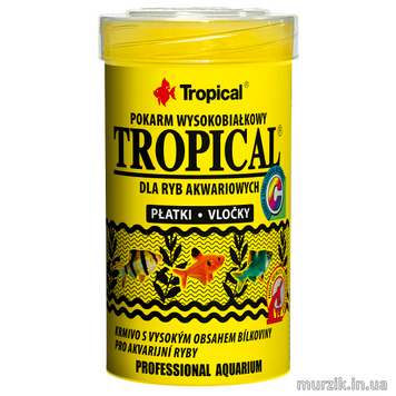 Сухой корм для аквариумных рыб Tropical в хлопьях «Tropical» 250 мл/50 г (для всех аквариумных рыб) 32583052 фото