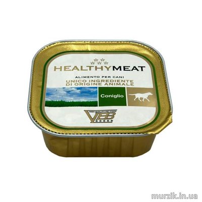 Влажный корм HEALTHY Meat для собак монопротеиновий паштет с кроликом 150 г / 22 шт 42070847 фото