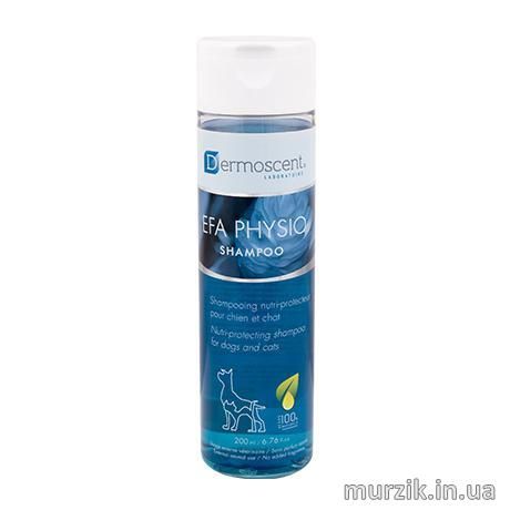 Защитный шампунь для собак и кошек Dermoscent EFA Physio (Физио) Shampoo, для всех типов кожи, 200 мл 41445009 фото