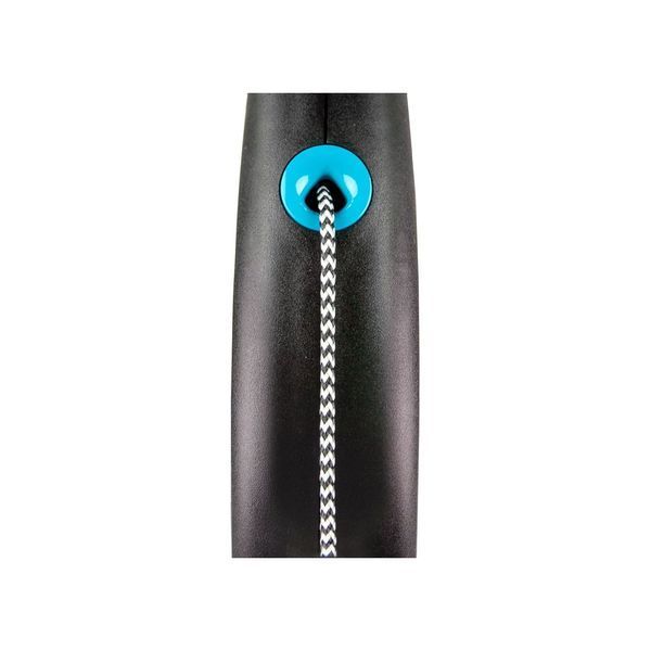 Повідець-рулетка Flexi для собак Black Design трос синя розмір M 5 м/20 кг FL 033432 фото