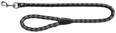 Поводок для собак Trixie Cavo, круглого плетения, нейлон, 1,00 м / o 18 мм, черный / графит 42067164 фото