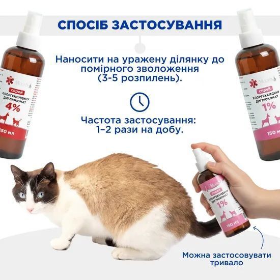 Спрей антисептический на основе диглюконата хлоргексидина для животных (1%) 150 мл, MODES ЗС000418 фото