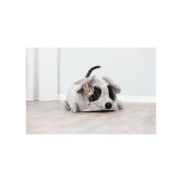 Домик Trixie для кошек Lukas с царапкой серый 35х33х65 см  36290 фото