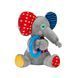 Игрушка для собак Слоненок с кольцом и пищалкой GiGwi Plush Friendz, текстиль, термопластичная резина, 16 см 2256 фото 1