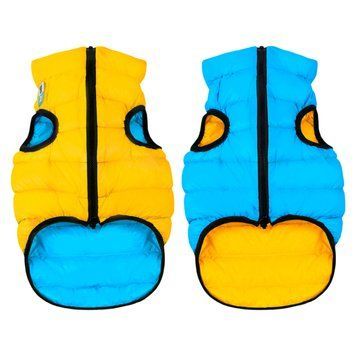 Двостороння курточка AiryVest для собак , розмір XS 22, жовто-блакитна 4450-4020 фото