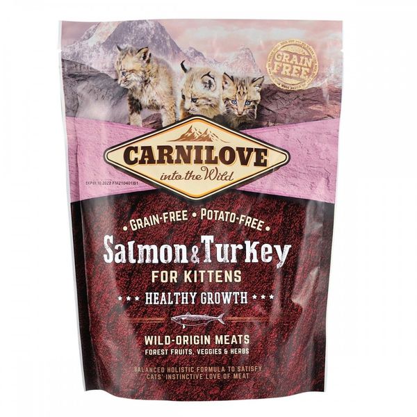 Сухий корм Carnilove Cat Salmon & Turkey для кошенят, лосось та індичка, 400 г 170190 фото