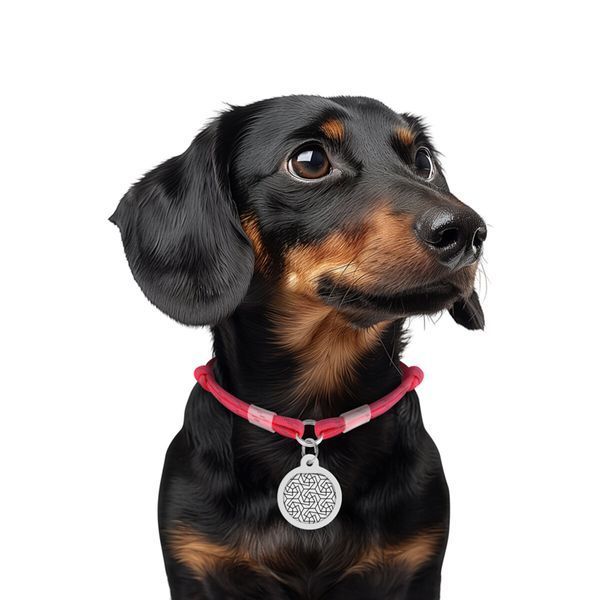 Шнурок для адресника из паракорда WAUDOG Smart ID, светоотражающий, S, Д 4 мм, Дл 25-45 см розовый 60385 фото