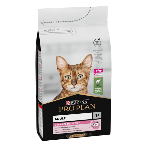 Сухой корм PRO PLAN&reg; Delicate для взрослых кошек с чувствительным пищеварением или требовательных к пище, с ягненком 3кг. 12370531 фото