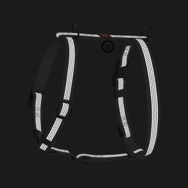 Шлея для собак водостойкая анатомическая Н-образная WAUDOG Waterproof c QR-паспортом, светоотражающая, пластиковая пряжка-фастекс, S, Ш 15 мм, А 28-42 32444 фото