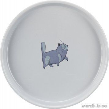 Миска керамическая для котов с Ceramic bowl, 0,6 л / o 23 см 42369350 фото