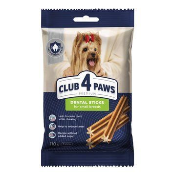 CLUB 4 PAWS - жевательная палочка Dental Sticks для взрослых собак малых пород (чистка зубов) 0,11 кг D5114101 фото