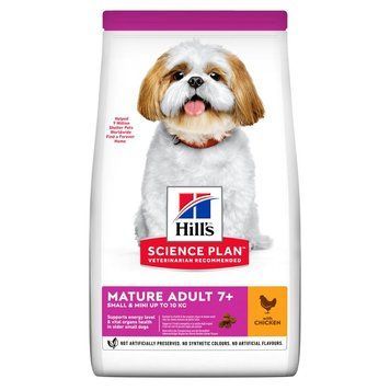 Hill&rsquo;s SCIENCE PLAN Mature Adult 7+ Small&Mini Сухой корм для зрелых мелких и миниатюрных собак от 7 лет, с курицей, 1,5 кг 604237 фото