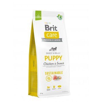 Сухий корм Brit Care Dog Sustainable Puppy для цуценят, з куркою та комахами, 12 кг 172171 фото