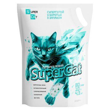 Силикагелевый наполнитель SuperCat для кошачих туалетов, 4,3 кг / 10 л 3529 фото
