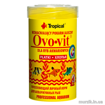 Сухой корм для аквариумных рыб Tropical в хлопьях «Ovo-Vit» 250 мл/50 г (для всех аквариумных рыб) 32582933 фото