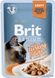 Вологий корм Brit Premium Cat Pouch для котів, філе індички в соусі, 85 г 111251 фото 1