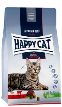 Сухой корм Happy Cat Culinary Voralpen Rind для взрослых кошек со вкусом говядины, 1,3 кг 70558 фото