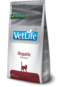 Сухий корм для котів Farmina Vet Life Hepatic feline, ветеринарна дієта при захворюваннях печінки, 400 г 160 389 фото