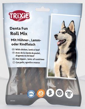 Ласощі Trixie Denta Fun Chewing Rolls Mix для собак Паличка для чищення зубів асорті 10 см 250 г 31372 фото
