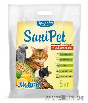 Древесный наполнитель Sani Pet «Универсальный» лимон 5 кг 32587802 фото