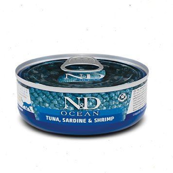 Фарміна для котів вологий N&D Grain Free OCEAN TUNA AND SALMON тунець, лосось, 70 г 02031 179 462 фото