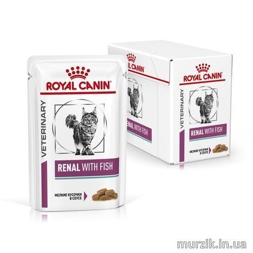 Вологий корм Royal Canin (Роял Канін) Renal з рибою при нирковій недостатності 85 г/12 шт. RC 40670019 (x12) фото