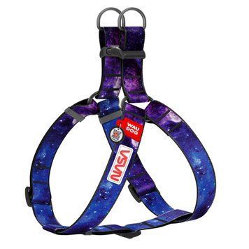 Шлея для собак WAUDOG Nylon c QR паспортом, рисунок "NASA21", пластиковый фастекс, XL, Ш 35 мм, А=В 70-100 см 324-0148 фото