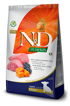 Сухой корм для собак Farmina N&D Grain Free Pumpkin Lamb & Blueberry, с ягнёнком и черникой, для щенков мелких пород, 7 кг 156351 фото
