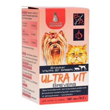 Ультра Вит Бреверс (Ultra Vit Brewers) витаминно-минеральные комплексы для собак и кошек 140шт*0,5г, MODES ЗС000228 фото