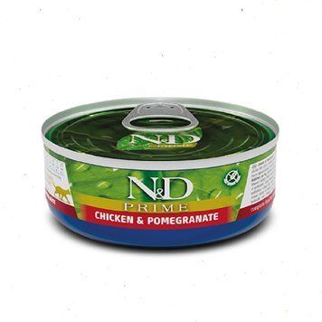 Фарміна для котів вологий N&D Grain Free PRIME CHICKEN ADULT з куркою, гранатом 70 г, 02055 160 599 фото