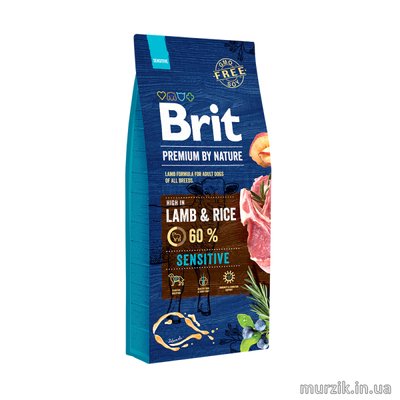 Сухой корм Brit Premium Dog Sensitive Lamb для собак с чувствительным пищеварением, с ягненком, 1 кг 170842 фото
