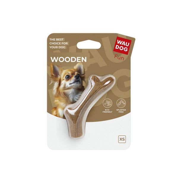 Іграшка для собак WAUDOG Fun Wooden Ріг, XS, 10 см 6257 фото