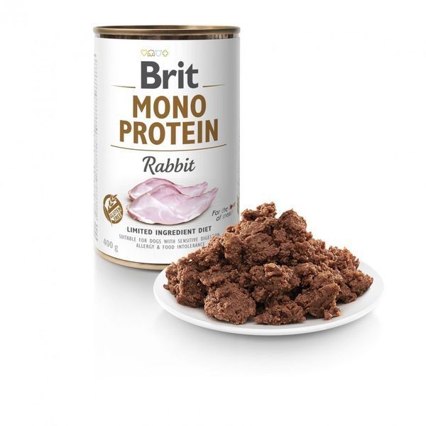 Влажный корм Brit Mono Protein Rabbit для собак, с кроликом, 400 г 100061 фото