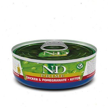 Фарміна вологий N&D Grain Free PRIME LAMB ADULT з ягням, чорницею корм для котів 70 г, 02062 160 600 фото