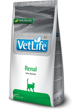 Сухий корм для котів Farmina Vet Life Renal feline, ветеринарна дієта при захворюваннях нирок, 2 кг 160 384 фото