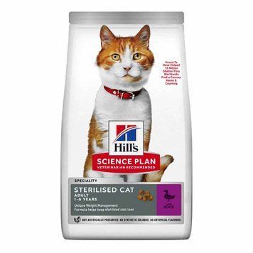 Hill&rsquo;s SCIENCE PLAN Adult Sterilised Cat Duck Сухий корм для дорослих стерилізованих котів,з качкою, 3 кг 607278 фото