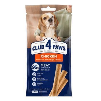 CLUB 4 PAWS - мясная палочка с курицей для собак средних и больших пород D5116102 фото