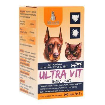 Ультра Иммуно Вит (Ultra Immuno Vit) витаминно-минеральные комплексы для собак и кошек 140шт*0,5г, MODES ЗС000231 фото