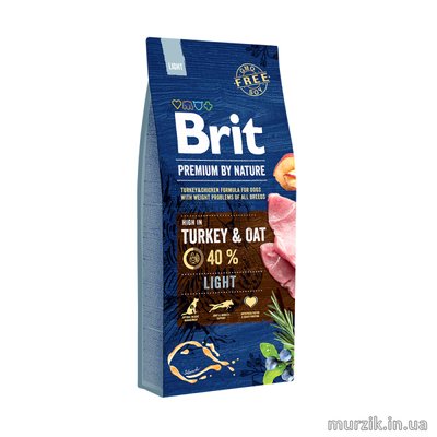 Сухой корм Brit Premium Dog Light для собак с лишним весом, с индейкой, 3 кг 170839 фото