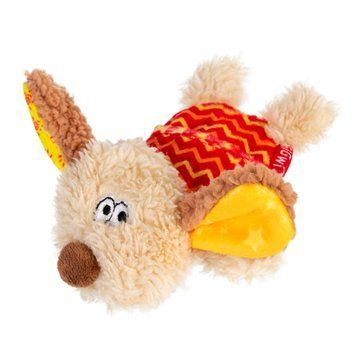 Игрушка для собак Собачка с пищалкой GiGwi Plush Friendz, текстиль, пластик, 13 см 75304 фото