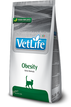 Сухий корм для котів Farmina Vet Life Obesity feline, ветеринарна дієта для зниження зайвої ваги, 2 кг 167 474 фото