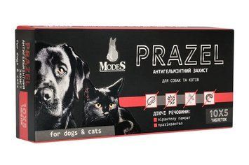 Празел (Prazel) антигельмінтні таблетки для собак і котів 10*5 таб., MODES ЗС000153 фото