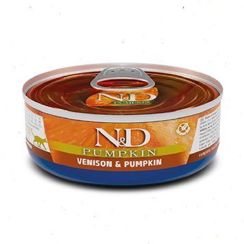 Фарміна вологий корм для котів N&D Grain Free PUMPKIN VENISON ADULT з гарбузом, олениною 70 г, 02123 190 846 фото