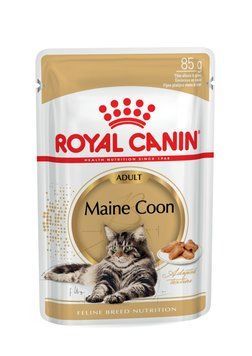 Вологий корм для котів породи Мейн-Кун Royal Canin (Роял Канін) Mainecoon Adult пауч (у соусі) 85 г/12 шт. RC 2031001 (x12) фото