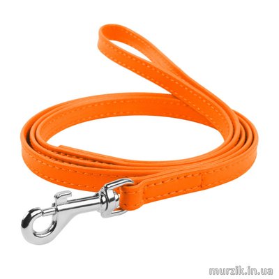 Поводок для собак WAUDOG Glamour, кожа, 122 см / 9 мм, оранжевый 41450445 фото