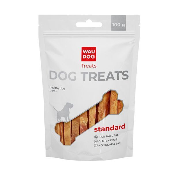 Лакомства для собак WAUDOG Treats "Куриные вяленые полосы", 100 г 4447 фото