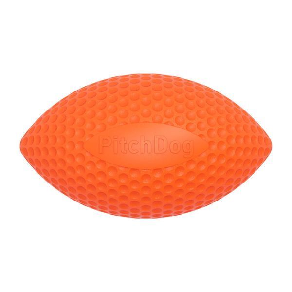 Игровой мяч для апортировки PitchDog, диаметр 9 см оранжевый 62415 фото