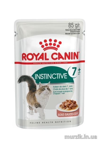 Влажный корм Royal Canin (Роял Канин) Instinctive +7 для котов и кошек старше 7 лет пауч (в соусе) 85 г/12 шт. RC 4083001 (x12) фото