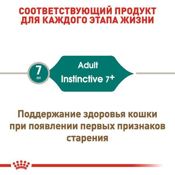 Влажный корм Royal Canin (Роял Канин) Instinctive +7 для котов и кошек старше 7 лет пауч (в соусе) 85 г/12 шт. RC 4083001 (x12) фото