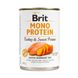 Влажный корм Brit Mono Protein Turkey & Sweet Potato для собак, с индейкой и бататом, 400 г 100056 фото 1